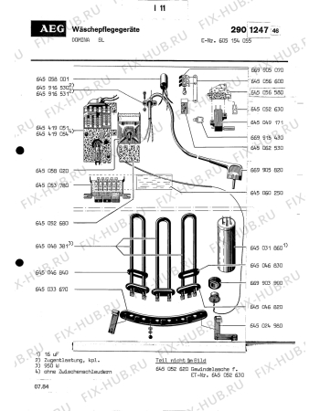 Взрыв-схема посудомоечной машины Aeg DOMINA SL - Схема узла Section5