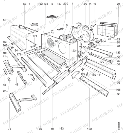 Схема №1 710 D W с изображением Ручка для электровытяжки Aeg 50242641004
