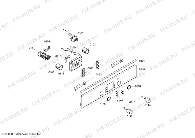 Схема №1 HLN448050 с изображением Стеклокерамика для электропечи Bosch 00680882