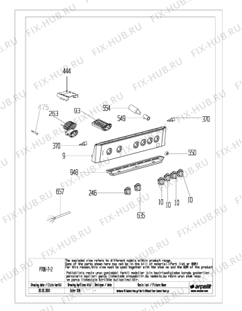 Взрыв-схема плиты (духовки) Beko CSE 62X (7737487605) - Barbaros FS panel (not timer) group