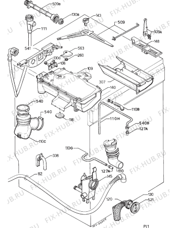 Взрыв-схема стиральной машины Electrolux EW1420F - Схема узла Hydraulic System 272