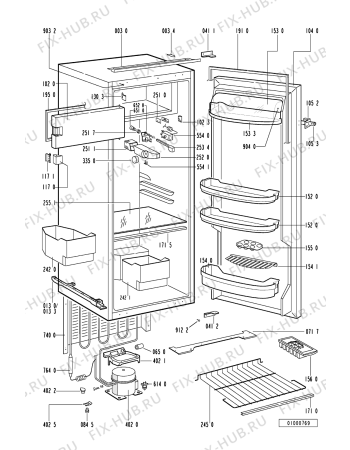 Схема №1 KDC 1431/2  WS с изображением Микрокомпрессор для холодильной камеры Whirlpool 481936038592