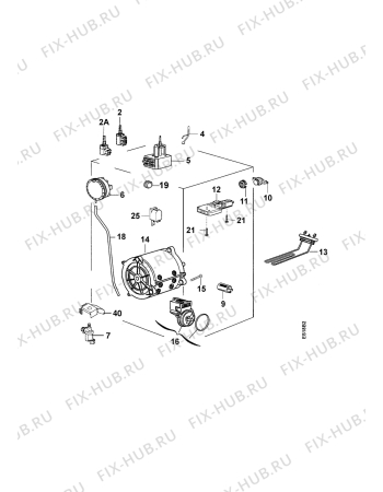 Взрыв-схема стиральной машины Electrolux EWT531 - Схема узла Electrical equipment