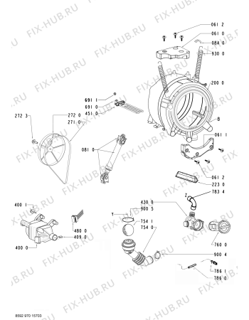 Схема №1 ASTEAM9759W3 (F091503) с изображением Наставление для стиралки Indesit C00369606