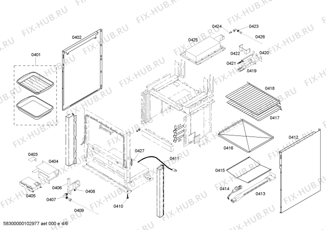 Схема №1 PRG304US с изображением Панель для духового шкафа Bosch 00368971