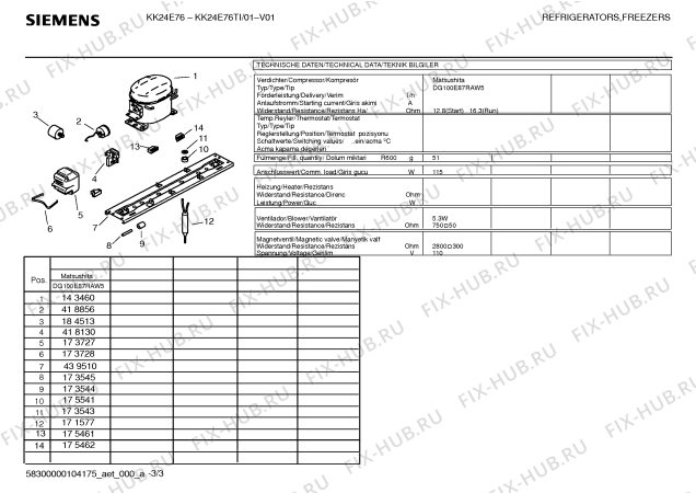Схема №1 KK23E76TI с изображением Инструкция по эксплуатации для холодильной камеры Siemens 00591075