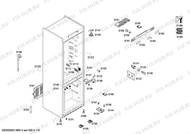 Схема №1 KGN57P72NE с изображением Плата для холодильника Bosch 00681083