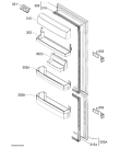 Схема №1 SCB61812LS с изображением Дверь для холодильника Aeg 8086445015