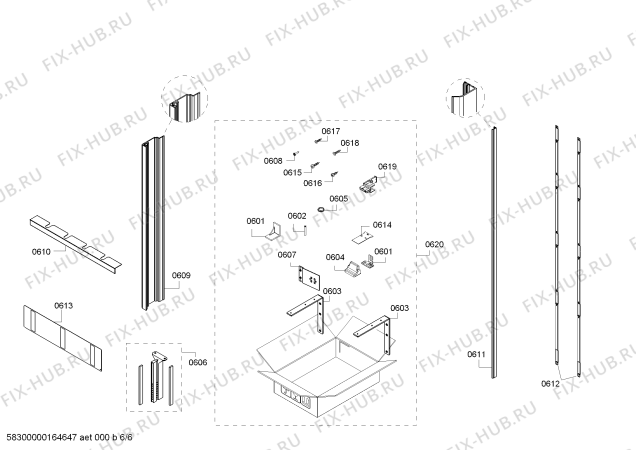 Схема №1 B30IR800SP Bosch с изображением Плата для холодильной камеры Bosch 00776054