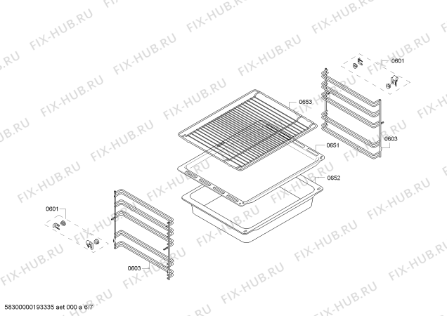 Схема №1 HCA722120G с изображением Кабель для плиты (духовки) Bosch 12010972