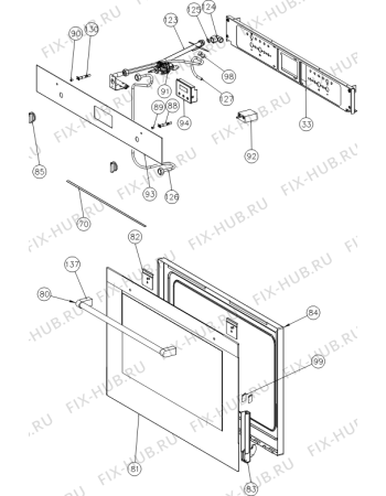 Взрыв-схема плиты (духовки) Gorenje BOG932A20FBG(731227, G90S) - Схема узла 02