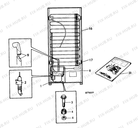Взрыв-схема холодильника Electrolux RF838 - Схема узла C10 Cold, users manual