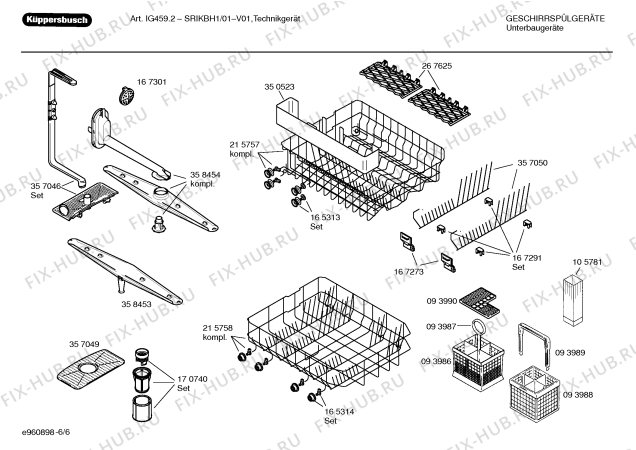 Взрыв-схема посудомоечной машины Kueppersbusch SRIKBH1 - Схема узла 06