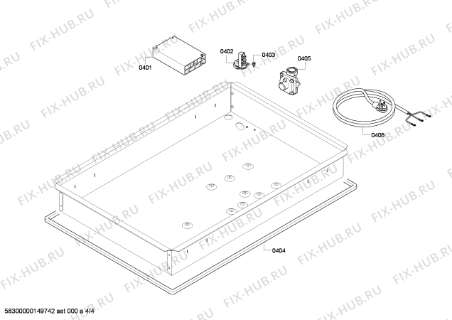 Схема №1 NGM8054UC с изображением Коллектор для плиты (духовки) Bosch 00795499