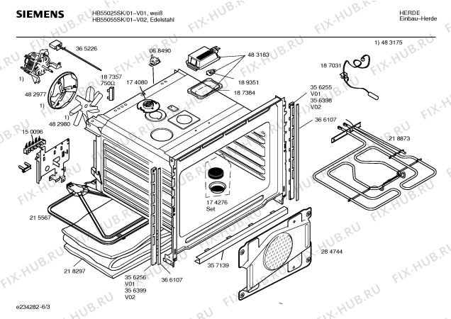 Схема №1 HB55055SK с изображением Инструкция по эксплуатации для духового шкафа Siemens 00582518