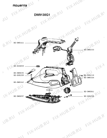 Схема №1 DW9130G1 с изображением Провод для электроутюга Rowenta RS-DW0233