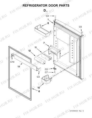 Схема №2 5VWT71REYF с изображением Сенсорная панель для холодильника Whirlpool 482000014908