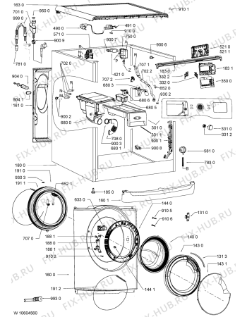 Схема №1 CareMotion 1409 SM с изображением Емкость для стиральной машины Whirlpool 481010563031