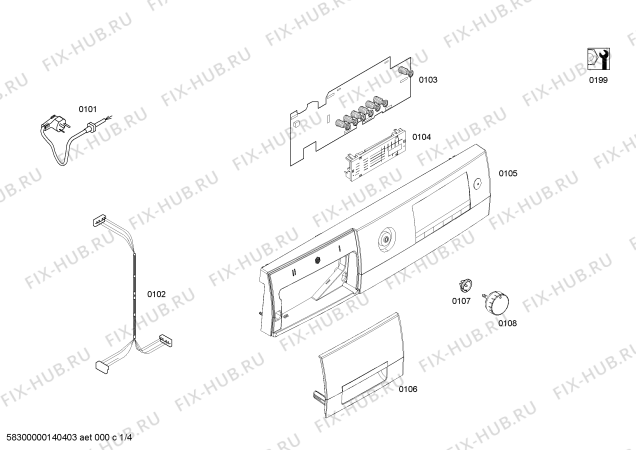 Схема №1 WS10M368TI с изображением Ручка для стиралки Siemens 00647080