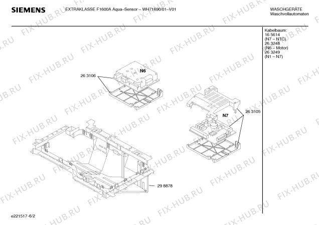 Взрыв-схема стиральной машины Siemens WH71690 Extraklasse F1600A Aqua Sensor - Схема узла 02