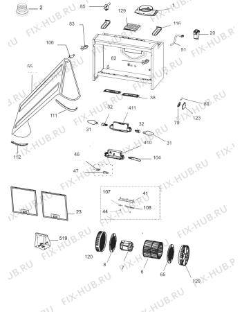 Схема №1 X56342SE10 с изображением Лампа для вентиляции Aeg 4055310579