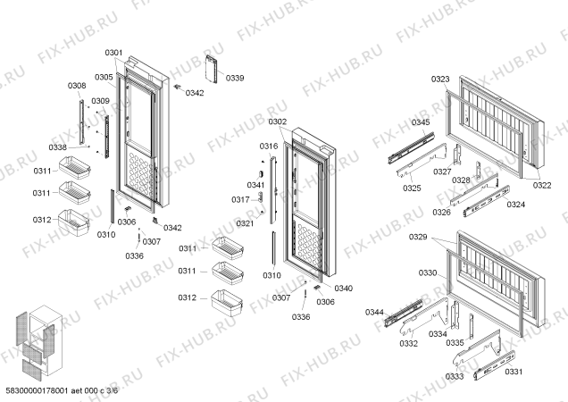 Схема №1 KMF40A60TI с изображением Модуль управления для холодильной камеры Bosch 00795717