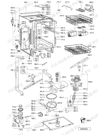 Схема №1 ADP 4710 WH с изображением Микромодуль для посудомоечной машины Whirlpool 481221838248