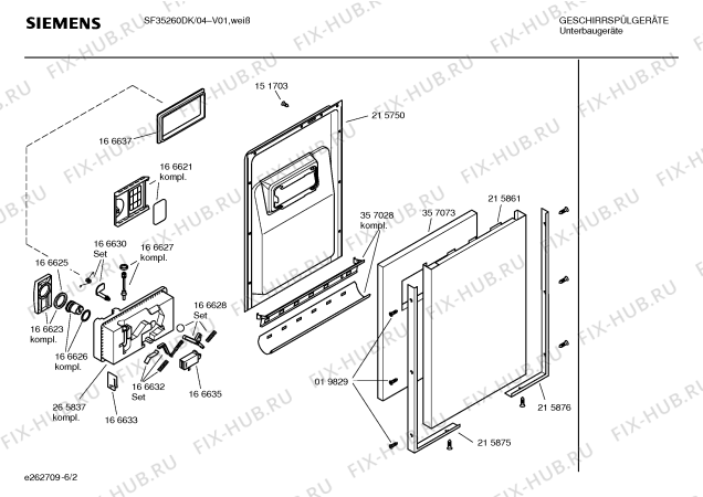 Схема №1 SF35260DK с изображением Инструкция по эксплуатации для электропосудомоечной машины Siemens 00528978