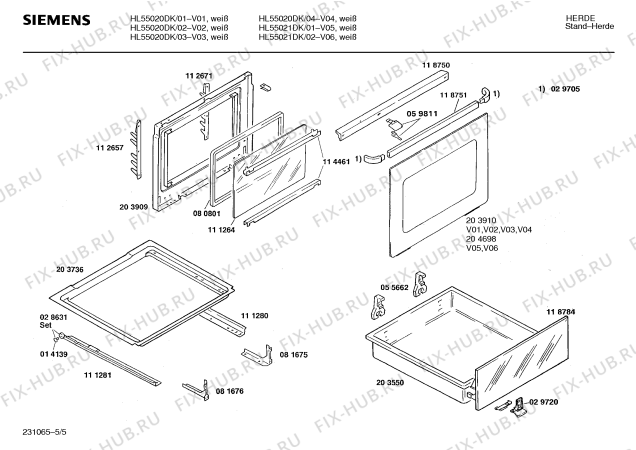 Схема №1 HL54020SS с изображением Стеклокерамика для электропечи Siemens 00204258