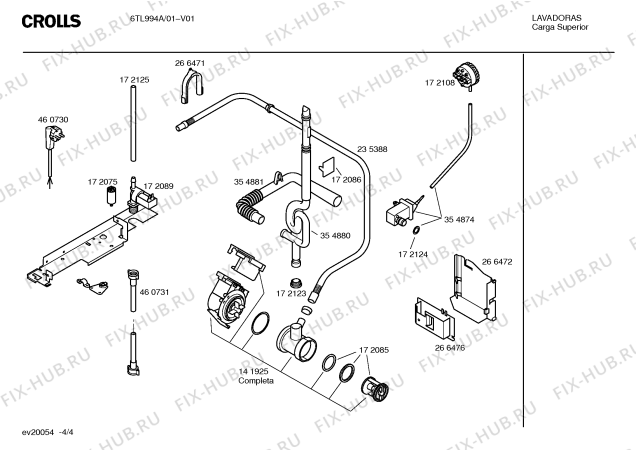 Схема №1 6TL994A TL994 с изображением Таблица программ для стиралки Bosch 00523377