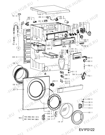 Схема №1 AWM 720 с изображением Декоративная панель для стиралки Whirlpool 481245219844