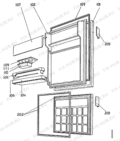 Взрыв-схема холодильника Zanussi ZFC264K - Схема узла Section 2