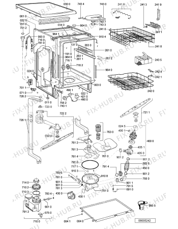 Схема №1 ADB 750 с изображением Блок управления для посудомоечной машины Whirlpool 481221838262