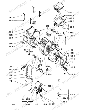 Схема №1 AWG 036/WP с изображением Кнопка, ручка переключения для стиральной машины Whirlpool 481941258564