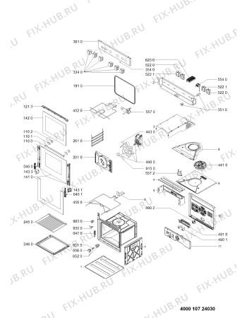 Схема №1 AKP 729 IX с изображением Панель для электропечи Whirlpool 481010724087