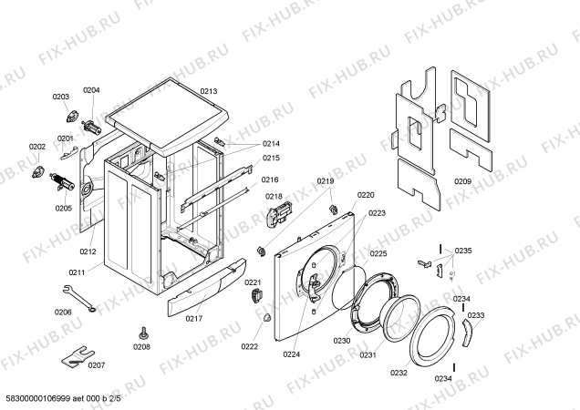 Схема №1 WFX2842 с изображением Панель управления для стиралки Bosch 00449191