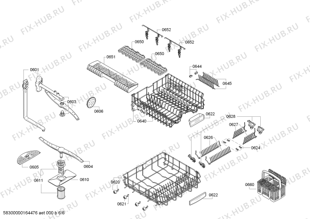 Схема посудомоечной машины Profilo BM5380MA BM5380MA; A+ enerji sinifi - Схема узла 06 Взрыв-схема посудомоечной машины Profilo BM5380MA BM5380MA; A+ enerji sinifi - Схема узла 06