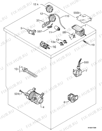 Взрыв-схема стиральной машины Rex Electrolux LB48 - Схема узла Electrical equipment 268