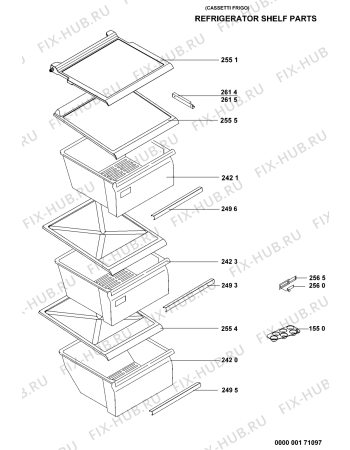 Схема №1 20BIL4A+ с изображением Корпусная деталь для холодильной камеры Whirlpool 480131100581