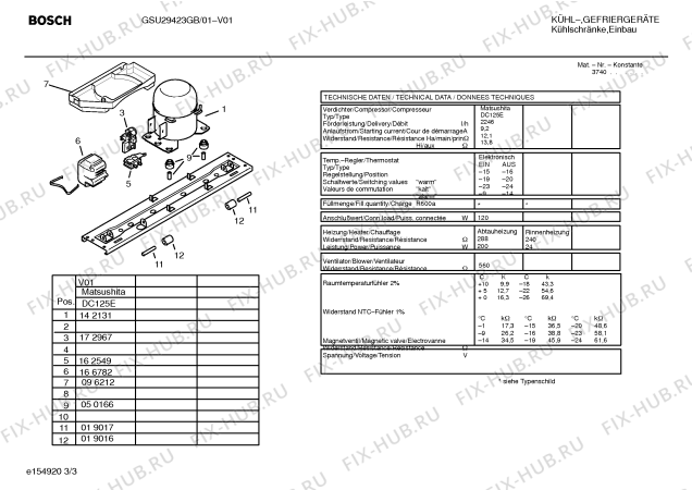 Взрыв-схема холодильника Bosch GSU29423GB - Схема узла 03