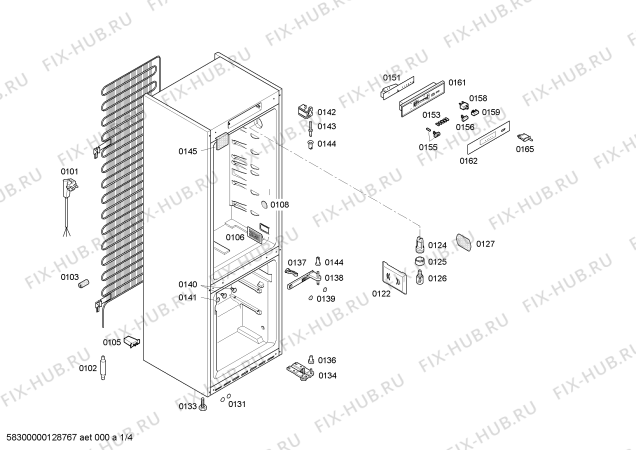 Схема №1 KG36NV00 с изображением Дверь для холодильной камеры Siemens 00244376