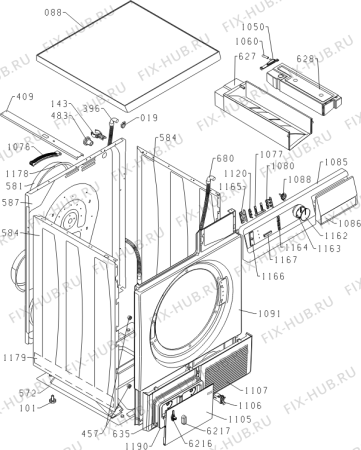 Схема №1 WT7212L (544293, SP10/320) с изображением Декоративная панель для стиральной машины Gorenje 389663