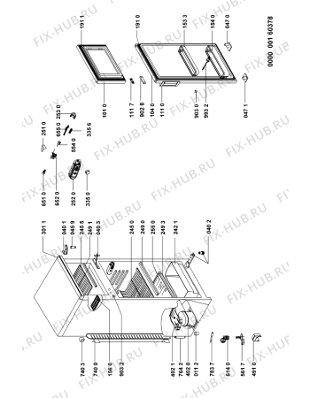 Схема №1 ART 533/G с изображением Ящик (корзина) для холодильной камеры Whirlpool 481241828559