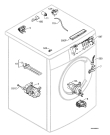 Схема №1 WAL6E100 с изображением Моторчик для стиральной машины Electrolux 3794411003