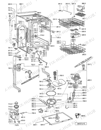 Схема №1 ADG 6560/1 NB с изображением Обшивка для посудомойки Whirlpool 481245373174