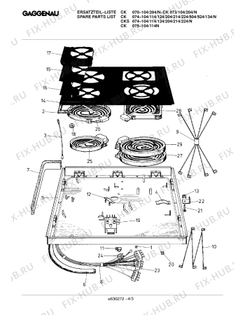 Схема №1 CK070104 с изображением Стеклокерамика для плиты (духовки) Bosch 00233514