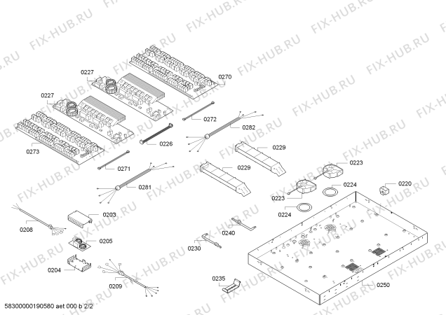 Взрыв-схема плиты (духовки) Siemens EH801KU12E SE.4SP.80.TFT.SP100.X.Pla.HBK.XX - Схема узла 02