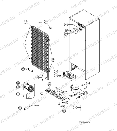 Взрыв-схема холодильника Electrolux END48602X - Схема узла Section 4