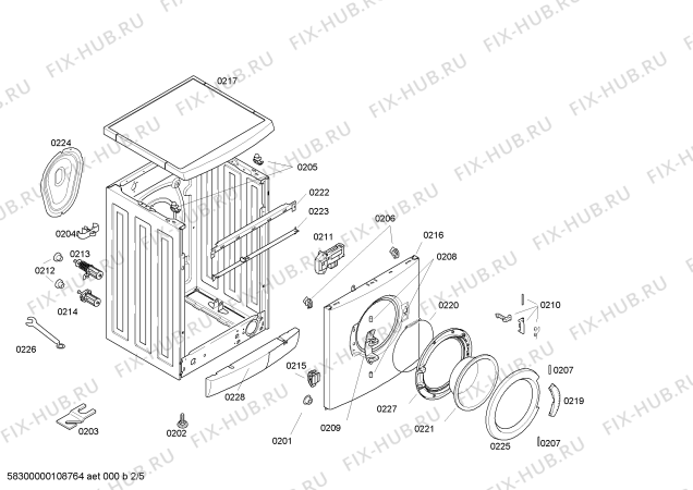 Схема №1 WXL1490 SIWAMAT XL 1490 с изображением Ручка для стиралки Siemens 00492407