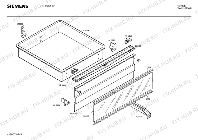 Схема №2 HN5052 с изображением Ручка для плиты (духовки) Siemens 00027754